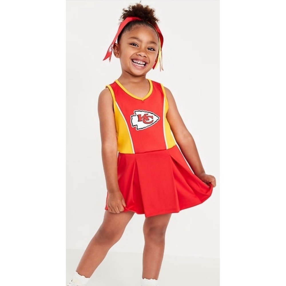 NFL Team Apparel Kansas City Chiefs Girls Cheerleader Dress One piece
